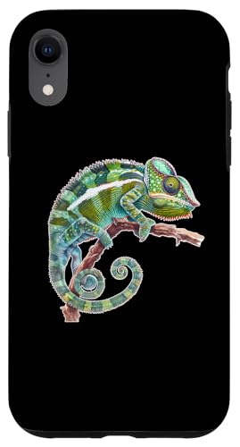 Hülle für iPhone XR Damen Casual Nature Spirit Animal Graphic Chamäleon von Spring Summer Zoological Botanical Flora Fauna