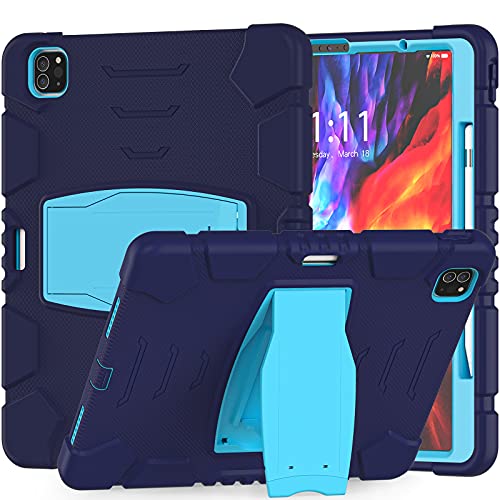 Schutzhülle für iPad Pro 12,9 Zoll (6a/5a/4a/3. Generation, 2022/2021/2020/2018), stoßfestes Silikon Full Body Protection Tablet Cover mit Ständer von Spzhike