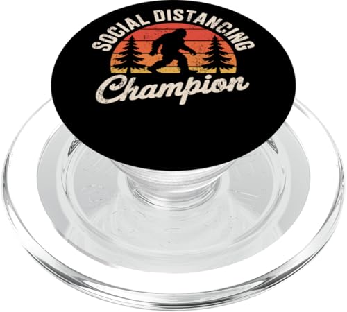 Social Distancing Champion Retro Bigfoot PopSockets PopGrip für MagSafe Social Distancing Champion Retro Bigfoot PopSockets PopGrip für MagSafe von Squatch'n Retro Humor Social Distancing