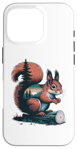 Hülle für iPhone 16 Pro Eichhörnchen Jagd Wandern Outdoor Camping Wald Männer Frauen von Squirrel Hunting Wildlife Camping Men Women Kids