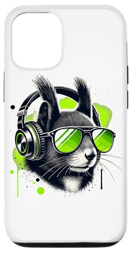 Hülle für iPhone 12/12 Pro Radioaktiv Kopfhörer Sonnenbrille Eichhörnchen von Squirrel Lover Gifts