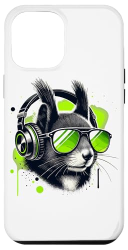 Hülle für iPhone 13 Pro Max Radioaktiv Kopfhörer Sonnenbrille Eichhörnchen von Squirrel Lover Gifts