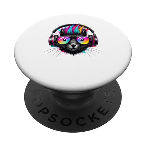 Kopfhörer Sonnenbrille Eichhörnchen PopSockets Klebender PopGrip von Squirrel Lover Gifts