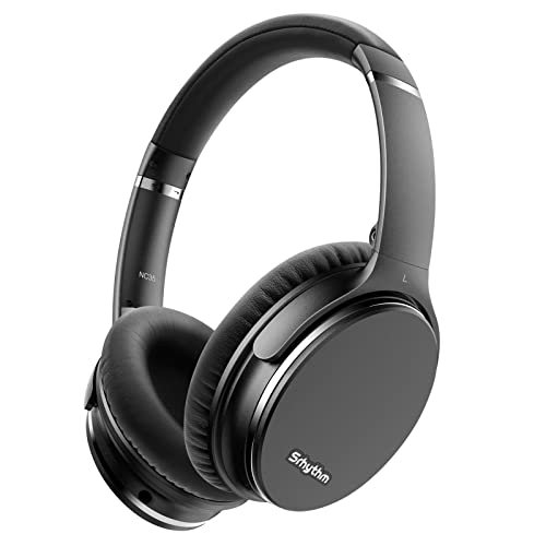 Srhythm NC35 Active Noise Cancelling Kopfhörer Kabellos Bluetooth - LDAC Modus, Schnellladung, 50+ Wiedergabe Over-Ear Kopfhoerer mit Mikrofon, Verbindung von 2 Geräten, Memory Protein Ohrmuscheln von Srhythm