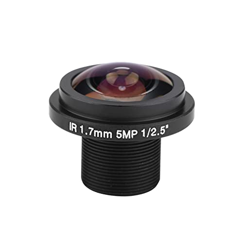 5MP Fisheye-Überwachungskameraobjektiv, Superweitwinkel 185°, Sehr Klare HD-Ansicht, Realistische Farben, Große Kompatibilität, F2.0-Blende, für CCTV-Kameraobjektiv mit von Srliya