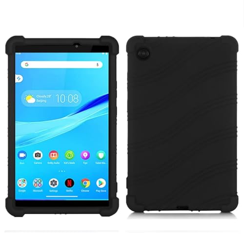 SsHhUu Kinder Hülle für Kinder Hülle für Lenovo Tab M10 HD (2nd Gen) 2020, Stand Weich Silikon Beutel Stoßfest Gummi Schale Schützend Hüllen für Lenovo Tab M10 HD (2nd Gen) TB-X306X/TB-X306F, Schwarz von SsHhUu