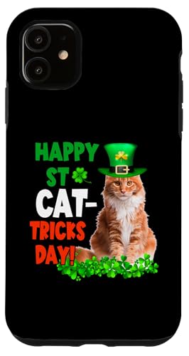 Hülle für iPhone 11 Maine Coon Cat Happy St Catricks Day St Patricks Day Cats von St Catricks Day Cat St Patricks Day Lucky Charm