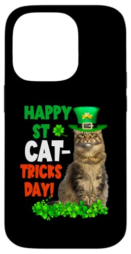 Hülle für iPhone 14 Pro Happy St Catricks Day Maine Coon Cat St Patricks Day Cats von St Catricks Day Cat St Patricks Day Lucky Charm