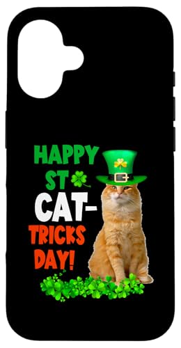 Hülle für iPhone 16 Happy St Catricks Day Tabby Cat St Patricks Day Cats Lover von St Catricks Day Cat St Patricks Day Lucky Charm