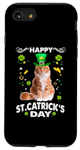 Hülle für iPhone SE (2020) / 7 / 8 Maine Coon Cat Happy St Catricks Day St Patricks Day Cats von St Catricks Day Cat St Patricks Day Lucky Charm