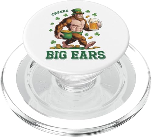 St. Patricks Day Bigfoot Sasquatch Feeling Lucky Herren Damen PopSockets PopGrip für MagSafe von St Patricks Day Bigfoot Sasquatch Gear