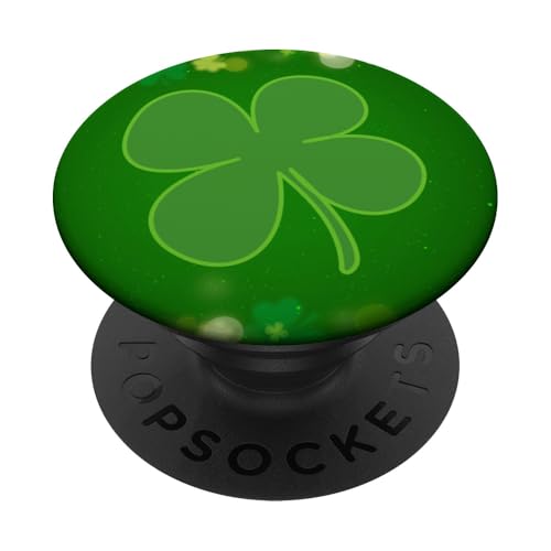 Irisches Kleeblatt, vierblättriges Kleeblatt, Grün, St. Patricks Day PopSockets Klebender PopGrip von St Patricks Day Irish holiday shoppa