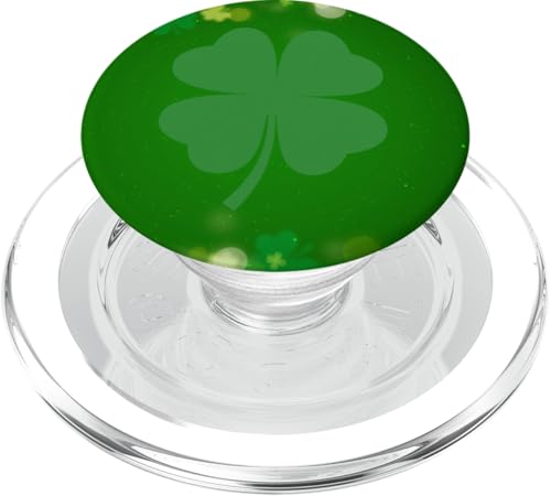 Irisches Kleeblatt, vierblättriges Kleeblatt, Grün, St. Patricks Day PopSockets PopGrip für MagSafe von St Patricks Day Irish holiday shoppa