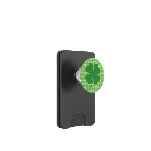 Irisches Kleeblatt, vierblättriges Kleeblatt, Grün, St. Patricks Day PopSockets PopWallet für MagSafe von St Patricks Day Irish holiday shoppa