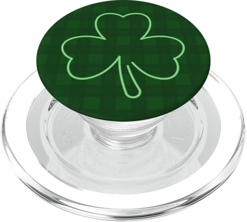 St. Patricks Day Irish Shamrock Green Plaid PopSockets PopGrip für MagSafe von St Patricks Day Irish holiday shoppa