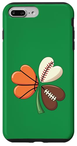 Kleeblatt Basketball Baseball Fußball St. Patrick's Day Lucky Hülle für iPhone 7 Plus/8 Plus von St Patricks Day Shamrock Basketball Baseball Lucky