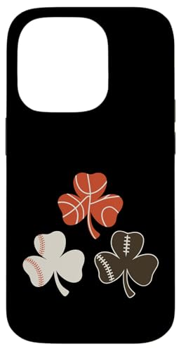 St Patrick Day Kleeblatt Basketball Baseball Lucky Irish Kids Hülle für iPhone 14 Pro von St Patricks Day Shamrock Basketball Baseball Lucky