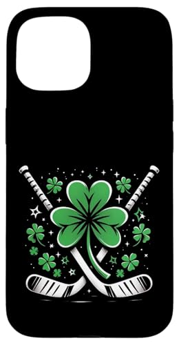 St Patricks Day Tee Kleeblatt Shirt Hockey St Patricks Day Hülle für iPhone 15 von St patrick Day Shirt Men Women Boys Girls Hockey