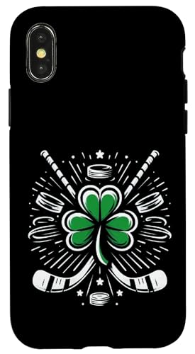 St Patricks Day Tee Kleeblatt Shirt Hockey St Patricks Day Hülle für iPhone X/XS von St patrick Day Shirt Men Women Boys Girls Hockey