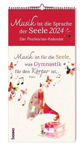 Musik ist die Sprache der Seele 2024: Der Postkarten-Kalender von St. Benno Verlag GmbH