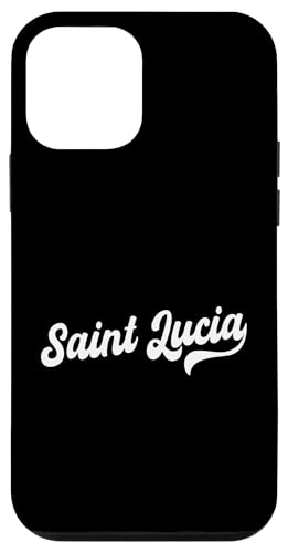 Hülle für iPhone 12 mini St. Lucia Schriftsatz Love St. Lucia St. Lucian Pride von St. Lucia Flag Design Proud Saint Lucia Roots