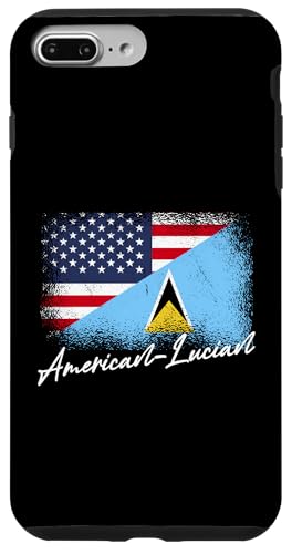 Hülle für iPhone 7 Plus/8 Plus Amerikanische Lucianische Flagge Pride America Saint Lucia Heritage von St. Lucia Flag Design Proud Saint Lucia Roots