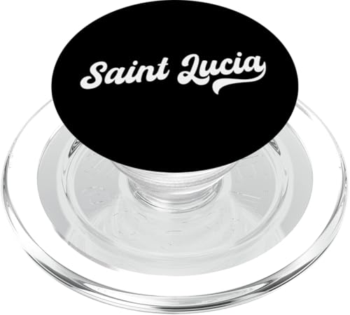 St. Lucia Schriftsatz Love St. Lucia St. Lucian Pride PopSockets PopGrip für MagSafe von St. Lucia Flag Design Proud Saint Lucia Roots