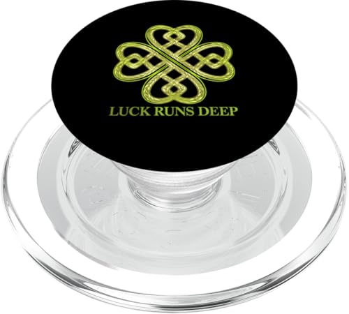 Glücksklee zum St. Patrick's Day Runenglück steckt tief PopSockets PopGrip für MagSafe von St. Paddy's Day Shamrock Green Irish Pride Tees