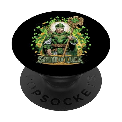 St. Patrick's Day Der Heilige des Glücks St. Patrick PopSockets Klebender PopGrip von St. Paddy's Day Shamrock Green Irish Pride Tees