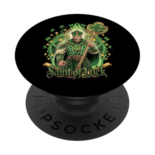 St. Patrick's Day Der Heilige des Glücks St. Patrick PopSockets Klebender PopGrip von St. Paddy's Day Shamrock Green Irish Pride Tees