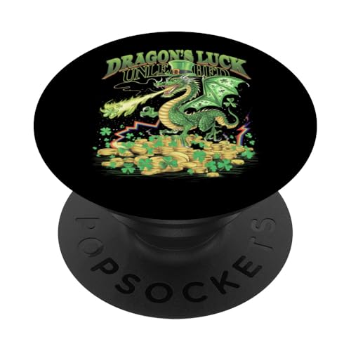 St. Patrick's Day Dragons Luck entfesselt Der verrückte St. Patrick PopSockets Klebender PopGrip von St. Paddy's Day Shamrock Green Irish Pride Tees