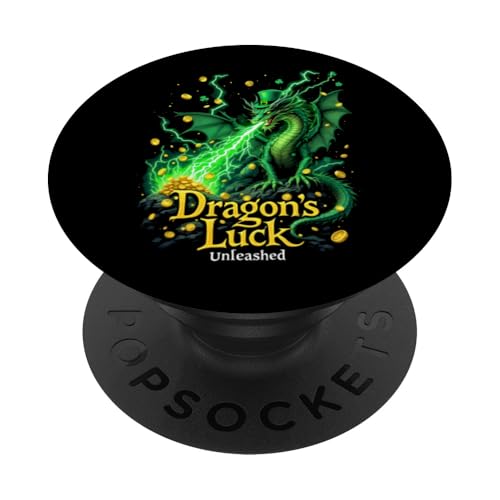 St. Patrick's Day Dragons Luck entfesselt Der verrückte St. Patrick PopSockets Klebender PopGrip von St. Paddy's Day Shamrock Green Irish Pride Tees