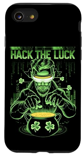 St. Patrick's Day Hack The Luck Hacker Leprechaun Hülle für iPhone SE (2020) / 7 / 8 von St. Paddy's Day Shamrock Green Irish Pride Tees