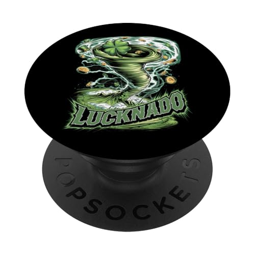 St. Patrick's Day Tornado Lucknado Crazy Saint Patrick PopSockets Klebender PopGrip von St. Paddy's Day Shamrock Green Irish Pride Tees