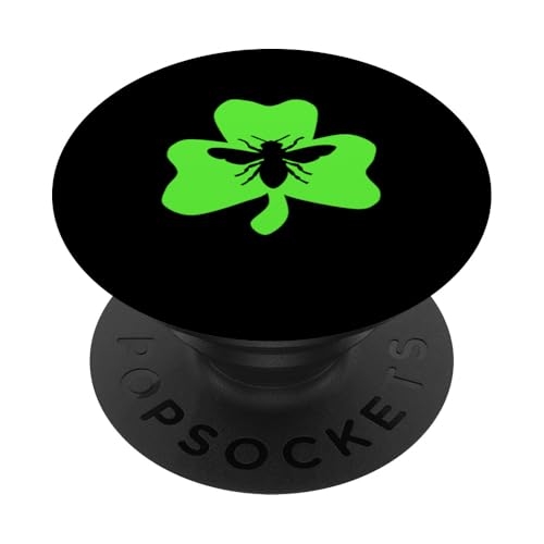 St. Patrick's Day Bee Clover Shamrock Irish Lucky Funny Cute PopSockets Klebender PopGrip von St. Patrick’s Day Gifts Ideas Paddy's Day Irish