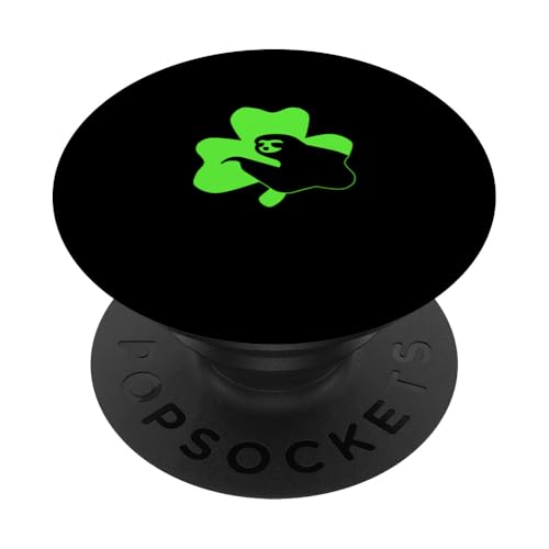 St. Patrick's Day Faultier Kleeblatt Irish Lucky Funny PopSockets Klebender PopGrip von St. Patrick’s Day Gifts Ideas Paddy's Day Irish