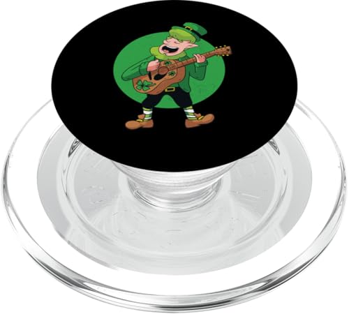 St Patricks Day Gitarrenkobold für Männer Frauen Jungen Mädchen PopSockets PopGrip für MagSafe von St. Patrick's Day Irish Apparel Men Women Ajeli