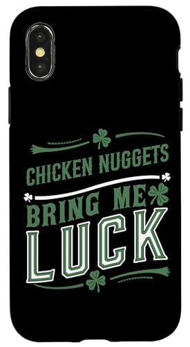 Hülle für iPhone X/XS "Chicken Nuggets Bring Me Luck" Irish Foodie St. Patrick's von St. Patrick’s Day Irish Food Humor by NLTS