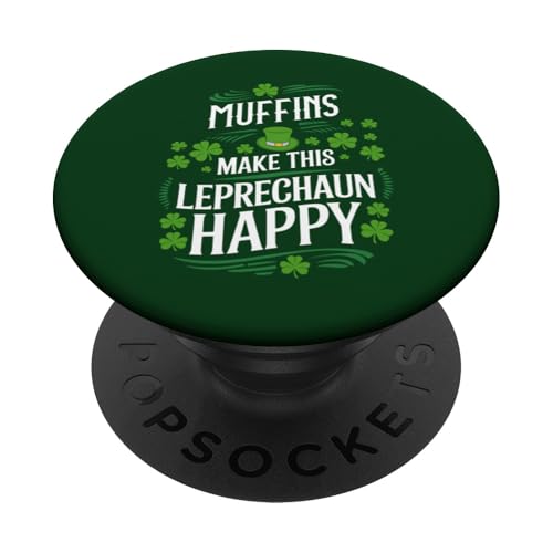 Muffins machen diesen Kobold glücklich" St. Patrick's Day PopSockets Klebender PopGrip von St. Patrick’s Day Irish Food Humor by NLTS