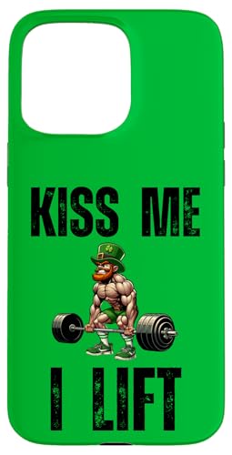 Küss mich, ich lifte St. Patrick's Day Workout Gym Hülle für iPhone 15 Pro Max von St. Patrick's Day Workout Apparel Co.