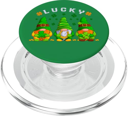 St. Patrick's Day, Lucky Gnomes PopSockets PopGrip für MagSafe von St. Patrick's Day by Content Design Studio