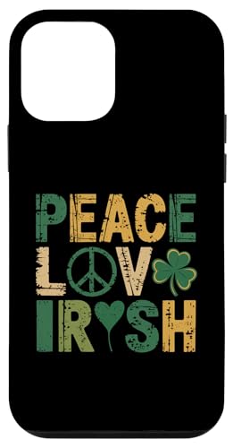 Peace Love Kleeblatt mit Aufdruck zum irischen St. Patrick's Day Hülle für iPhone 12 mini von St. Patricks Day Men Women Clothing