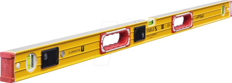 STABILA 17393 - Wasserwaage, Balkenwasserwaage, Type 196-2 LED, 1220 mm von Stabila