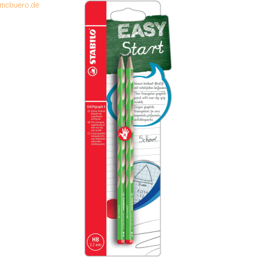 10 x Stabilo Bleistift Easygraph S Minenbreite 2,2mm HB grün VE=2 Stüc von Stabilo