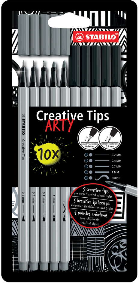 STABILO Creative Tips ARTY SHADING, 10er Kartonetui von Stabilo