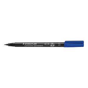 10 STAEDTLER Lumocolor Folienstifte blau 0,4 mm permanent von Staedtler