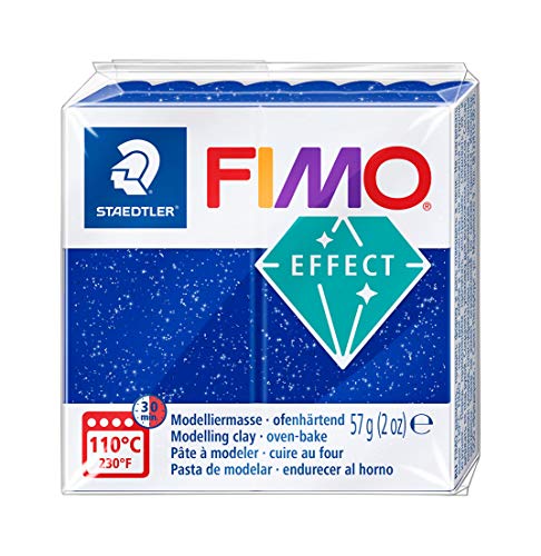 STAEDTLER 8020-302 - Fimo Effect Normalblock, 57 g, blau glitter von Staedtler