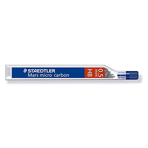 Staedtler Mars Micro Carbon 250 0,5 mm HB – Bleistift-Minen – 4 Dosen/Packungen (48 Minen) HB von Staedtler