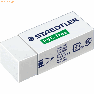 Staedtler Radierer Kunststoff 19x13x43mm weiß von Staedtler