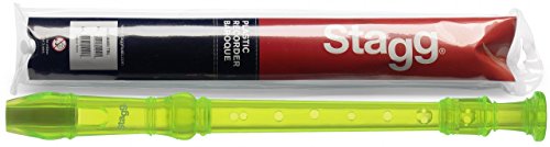 STAGG Sopran Blockflöte Kunststoff grün barock Doppelloch von Stagg